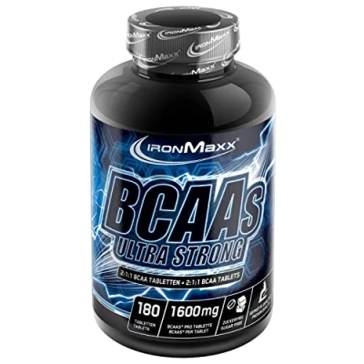 Obrázek IronMaxx BCAAs Ultra silný 180 kusů aminokyseliny s vysokým obsahem rozvětveného řetězce pro maximální výkon bez cukru poměr 2:1: 1 BCAA