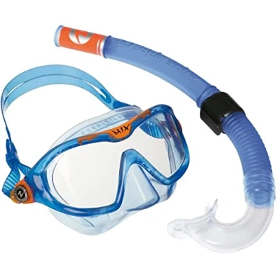Obrázek AQUALUNG Combo Mix , potápěčská maska + šnorchl pro potápění, vodní sporty a šnorchlování děti od 4 let s UV ochranou, silikonovým těsněním skly bez zamlžování netěsností chlapce dívky