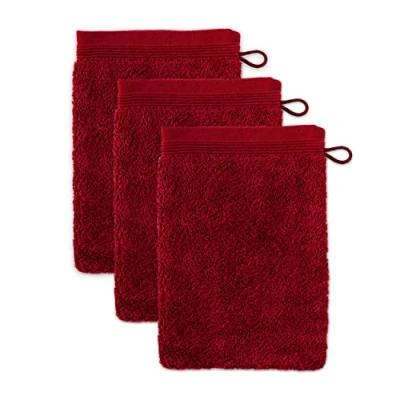 Obrázek möve Superwuschel mycí rukavice 15 x 20 cm ze 100% bavlny, ruby 3dílná sada