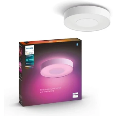 Obrázek Philips Hue White &amp; Color Ambiance Xamento stropní svítidlo M (2. 350 lm), stmívatelná lampa do koupelny pro světelný systém s 16 miliony barev, chytré ovládání světla hlasem a aplikací, bílá