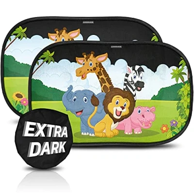 Obrázek CARAMAZ Ochrana proti slunci Auto Baby s UV ochranou, certifikováno Reach Opti Dark GSM100+ vč. přísavky zatemnění 51 x 31 cm, 2 kusy