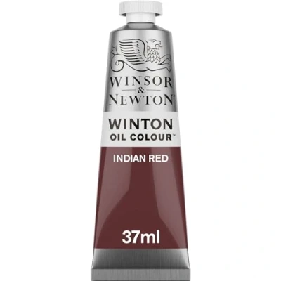 Obrázek Winsor &amp; Newton 1414317 Winton, jemná kvalitní olejová barva 37 ml tuba s rovnoměrnou konzistencí, odolná vůči světlu, vysoká krycí schopnost, bohatá na barevné pigmenty indická červená