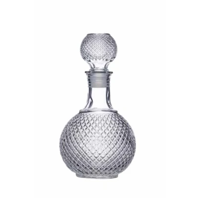 Obrázek BarCraft Whisky &amp; Brandy Karaffe, geschliffenes Glas, Verschluss mit Silikondichtung, 1L, Farblos