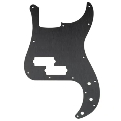 Obrázek Musiclily Ultra 13 otvorů eloxovaný hliník P Bass pickguard pro American Fender Standard Precision Bass, černý