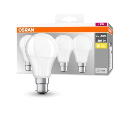 Obrázek LED žárovka Base Classic A od Osram, ve tvaru pístu s paticí E27, není stmívatelná.