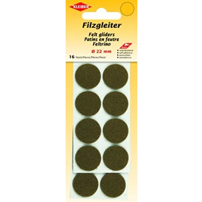 Obrázek Kleiber Filzgleiter Durchmesser 22 mm, selbstklebend, Polyester, braun, 2,2 x 0,3 cm
