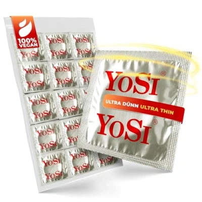 Obrázek Značkové kondomy 100 YOSI &quot;Ultra Thin&quot; (extra tenké) přirozený pocit extra tenké pro intenzivní při společné lásce kusů (2 x 50 kusů)