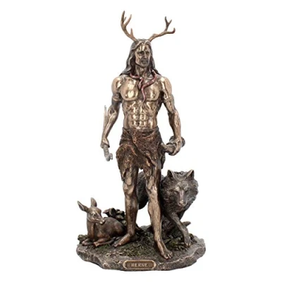 Obrázek Nemesis Now Figur Herne und Tiere, 38 cm, bronzefarben