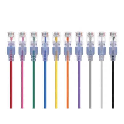Obrázek Monoprice SlimRun Cat6A Ethernet Patchkabel Netzwerk Internetkabel RJ45, verseilt, UTP, reines blankes Kupferdraht, 30AWG, 152 cm, 10 Stück