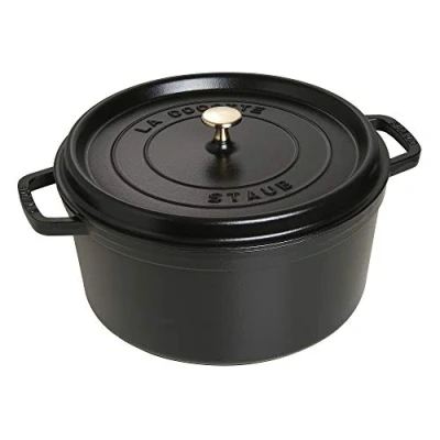 Obrázek Litinová pekáč / kokpit STAUB, kulatá 30 cm, 8,35 l, černá