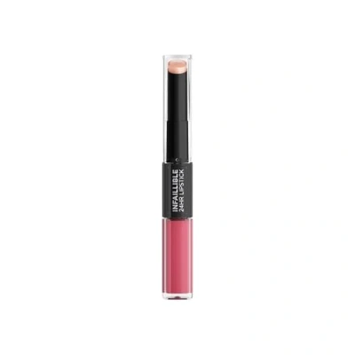 Obrázek L&#039;Oréal Paris L&#039;Oreal Infaillible 2 Step 804 Metro Proof Rose, rtěnka pro 24 hodin plných rtů s hydratačním balzámem péči o rty