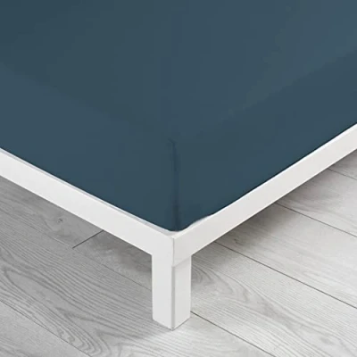 Obrázek Douceur d&#039;Intérieur Lina Spannbettlaken für Doppelbett, Baumwolle, Nachtblau, Drap Housse 160 x 200 cm