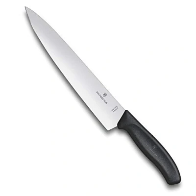 Obrázek Victorinox kuchyňský nůž Swiss Classic porcovací normální výbrus, černá, 22 cm