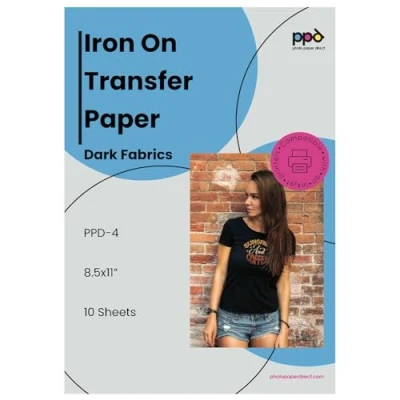 Obrázek PPD 10xA4 Inkjet Premium transferový papír pro tmavý textil, žehlička a lis 4 10