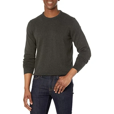 Obrázek Amazon Essentials Herren Pullover mit Rundhalsausschnitt (in Übergrößen erhältlich), Dunkelgrau Meliert, L