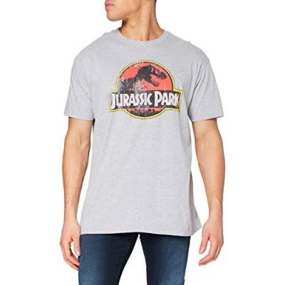 Obrázek Jurassic Park Pánská sada pyžama Distressed Logo, Šedá