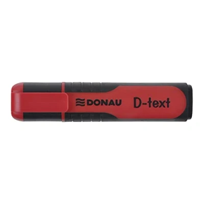 Obrázek DONAU 7358001PL 04 D Text zvýrazňovač / Highlighter Textliner Netoxický inkoust, klínový hrot Světelné barvy Vysoká kvalita/pogumované strany stopky Tloušťka linky 1 5 mm, červená