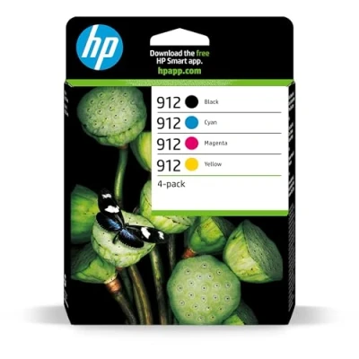 Obrázek HP 912 (6ZC74AE) Multipack originální náplně do tiskárny 1 x modrá, červená, žlutá, černá Pro OfficeJet 801x, 802x