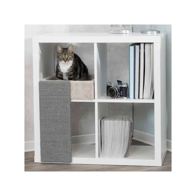 Obrázek Pelech TRIXIE se škrabací deskou do IKEA Kallax polic světle šedý 33x48x37cm