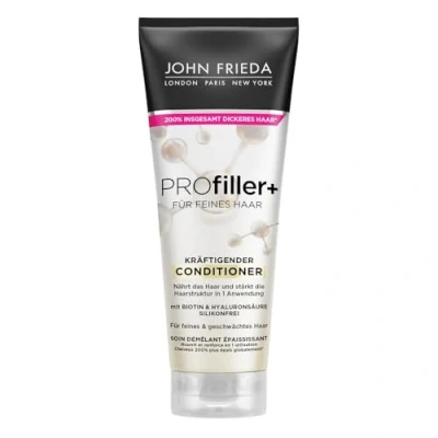 Obrázek John Frieda Profiller+ Conditioner obsah: 250 ml typ vlasů: jemné, oslabené vyživuje vlasy bez silikonu