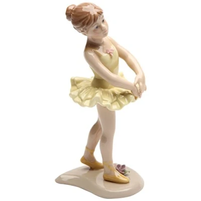 Obrázek Cosmos Gifts 20864 Ballerina in gelber Keramikfigur, 15,5 cm
