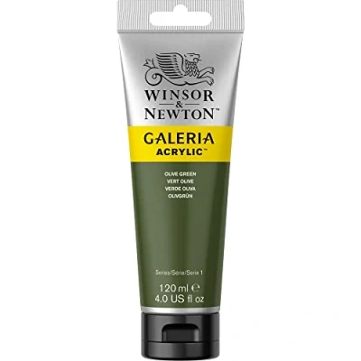 Obrázek Winsor &amp; Newton 2131447 Galeria akrylová barva, vysoká pigmentace, stálá na světle, konzistence, 120 ml tuba olivově zelená