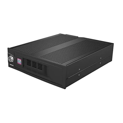 Obrázek Icy Box IB 170SK B výměnný rám pro 1x 3,5&quot; (8,9 cm) SATA HDD 5,25&quot; Schacht, III, EasySwap, ventilátor, černý