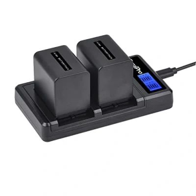 Obrázek DuraPro 2Pcs 2500mAh NP FV70 Akku + LCD USB Ladegerät für Sony FV50 FV30, FV100; V Serie, Handycam HDR CX230 CX150E CX170 CX300 Z1 Camcorder