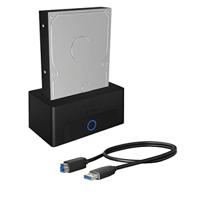 Obrázek ICY BOX HDD / pevné disky dokovací stanice USB 3.0 pro SATA 2,5 palce a 3,5 palce, čtečka pevných disků, adaptér, externí, černá, IB 1122 U3