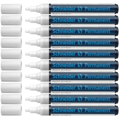 Obrázek Schneider Maxx 270 permanentní zvýrazňovač (kulatý hrot, hrot vyměnitelný, 1 3 mm) balení 10 ks bílý