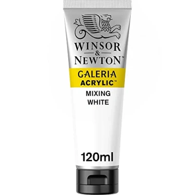 Obrázek Winsor &amp; Newton Akrylová barva Galeria 2131415, vysoká pigmentace, stálá na světle, máslová konzistence, 120 ml tuba, smíšená bílá