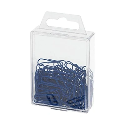 Obrázek Wedo 901244203 kancelářské sponky (kov, 27 mm, s potahem z umělé hmoty) 100 kusů, modré