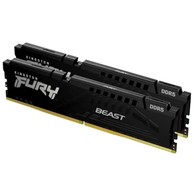 Obrázek Kingston FURY Beast černá DDR5 16GB 5600MT/s CL36 DIMM Desktop herní paměť Kit s 2 KF556C36BBEK2 32