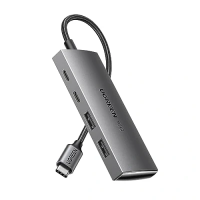 Obrázek UGREEN USB C rozbočovač 10 Gbps, adaptér s 2*USB 3. 2 a porty, vysokorychlostní Multiport Splitter pro iPhone 16 Serie, MacBook Pro, iMac, iPad Chromebook, Galaxy S23 další