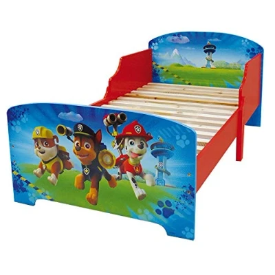 Obrázek Fun House 712532 dětská postel Tlapková patrola, s lamelami ze dřeva, MDF, modrá, 140 x 70 59 cm