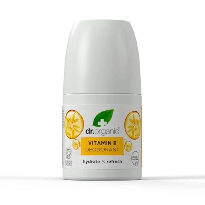 Obrázek Dr Organic Vitamin E deodorant, bez hliníku, muži, ženy, přírodní, veganské, pokusů na zvířatech, parabenů a SLS, certifikováno Bio, 50 ml
