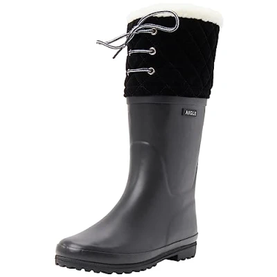 Obrázek Aigle Dívčí Polka Giboulée gumové holínky, černá New Black