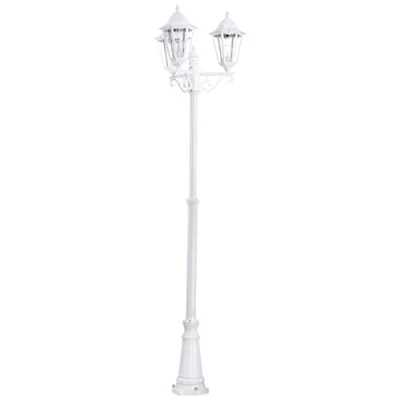 Obrázek EGLO venkovní stojací lampa Navedo, 3 žárovky svítidlo, z hliníkového odlitku a skla, barva: bílá, objímka: E27, V: 220 cm, IP44