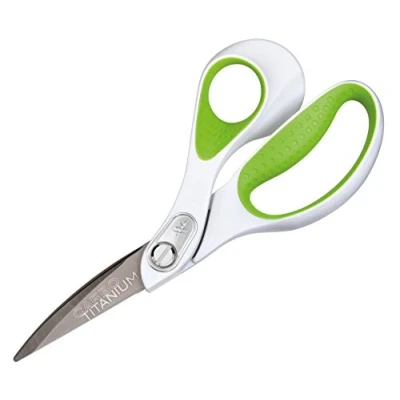 Obrázek Westcott E 16446 00 Carbo Nůžky Titan Nitrid s povrchovou úpravou Non Stick Softgrip, 21,4 cm, 8 palců, zelená/bílá