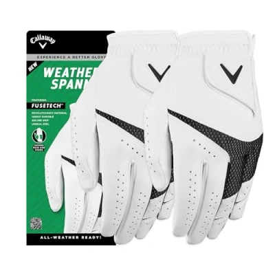 Obrázek Callaway Golf Weather Spann Handschuh 2023 (2 Stück), Weiß