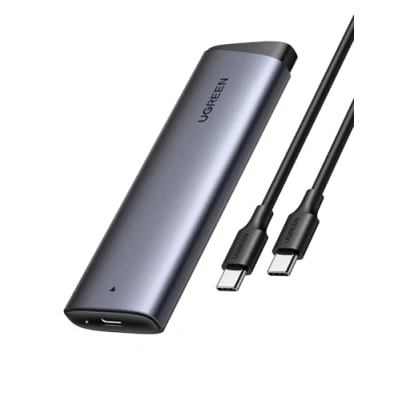 Obrázek UGREEN NVMe pouzdro, M.2 SSD kryt USB 3.2 10 Gbps pro PCIe M Key/M+B Key in 2230/2242/2260/2280 s kabelem CC bez nářadí