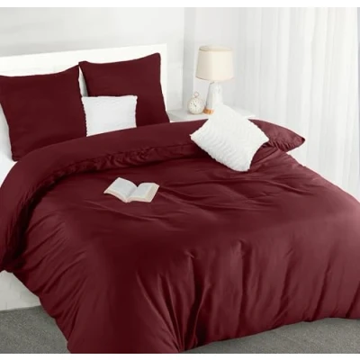 Obrázek Utopia Bedding Sada ložního prádla 220 x 240 cm povlečení z mikrovlákna + 2 povlaky na polštář 65 burgundské