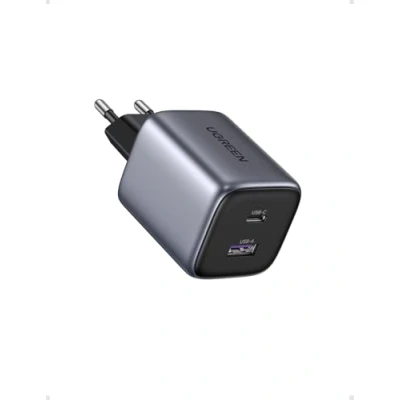 Obrázek UGREEN Nexode USB C nabíječka 35W iPhone, rychlonabíječka, 2portový síťový zdroj GaN II kompatibilní s iPhone 16 Pro Max, Pro, 16, 15, 14, 13, Galaxy S24 Ultra, iPad, Tab A8, Pixel (černá)