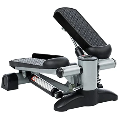 Obrázek Ultrasport Swing stepper, domácí trenažér stepper s tréninkovým počítačem, Up Down pro začátečníky a pokročilé, malý kompaktní trénink nohou hýždí