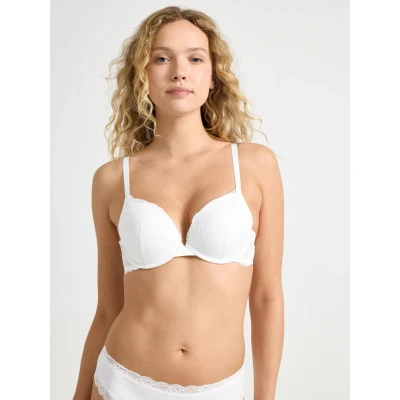 Obrázek Lindex BRA Linnea IN LACE Pushup podprsenka, Ženy, Velikost: 85B, White