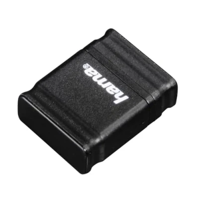 Obrázek Hama 16 GB USB flash disk 2.0 datový vhodný zejména pro autorádio, laptop, počítač, netbook, paměťovou kartu (10 MB/s přenos dat, Memory Stick s uzávěrem v mini formátu), černá
