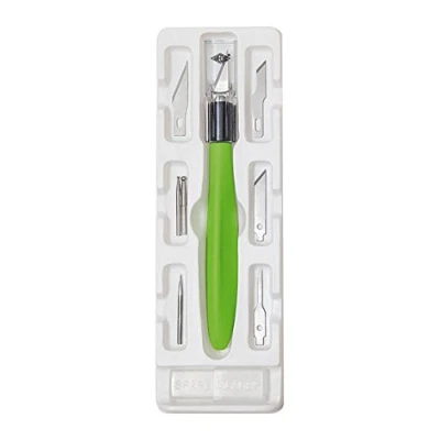 Obrázek Wedo Comfort Line Starter Kit řezací podložka 45 x 30 x 0,3 cm + Řezák/Skalpel jablečně zelené barvy, Zelená