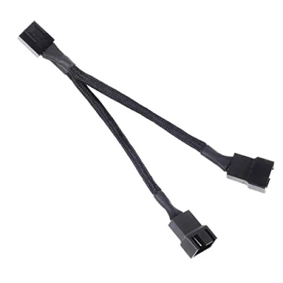 Obrázek SilverStone 40102 SST CPF01 10 cm PWM ventilátor Splitter kabel pro 2 ventilátory, černý leevt