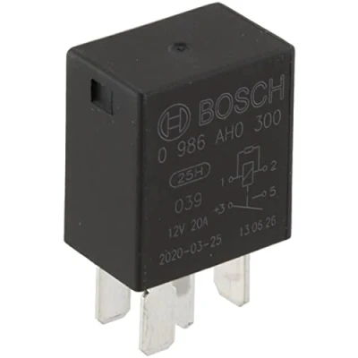Obrázek Bosch 0986AH0300 Mini Relais 12V 20A, IP5K4, Betriebstemperatur von 40 bis 85, Schließer Relais, 4 Pins