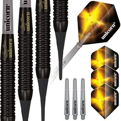 Obrázek Unicorn Black Brass Gary Anderson Soft Dart, 16 g